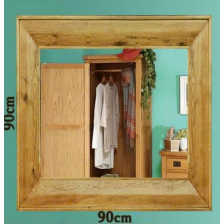 Solid Oak : Khung Gương Gỗ Sồi 90 x 90cm